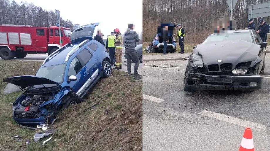 Kolizja na drodze w Treblince: kobiety uniknęły szpitala 