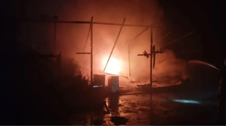 Pożar budynku w gminie Zaręby Kościelne