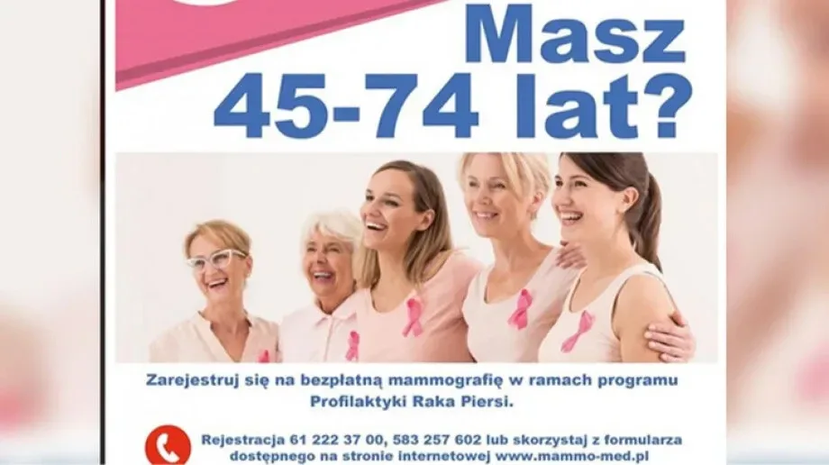 Bezpłatne badanie mammograficzne dla mieszkanek gminy Małkinia Górna