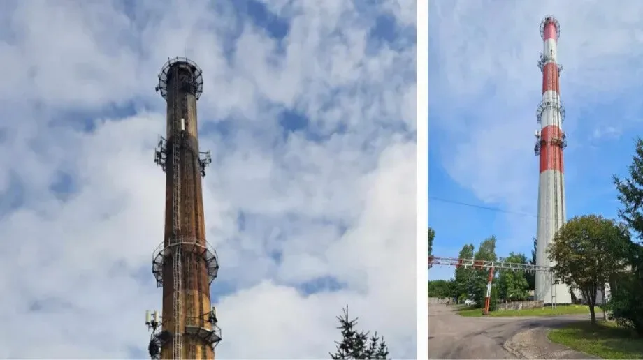 ZGK w Ostrowi Mazowieckiej zakończył prace modernizacyjne na kominie