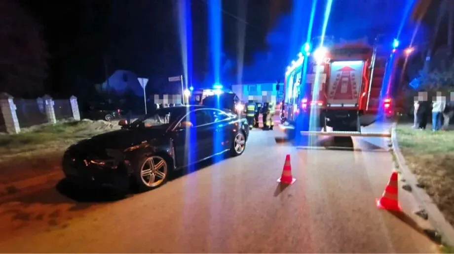 Wypadek na skrzyżowaniu w Broku