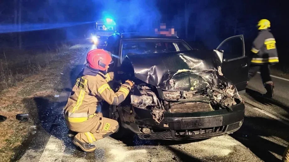 Nietypowy wypadek pod Ostrowią Mazowiecką (zdjęcia)
