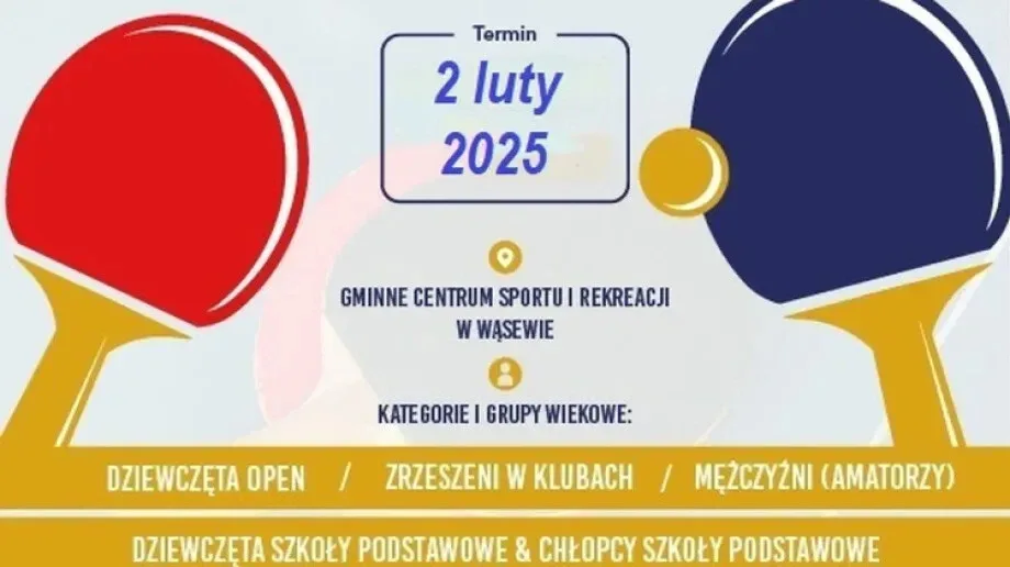 XIII Otwarty Turniej Tenisa Stołowego w Wąsewie