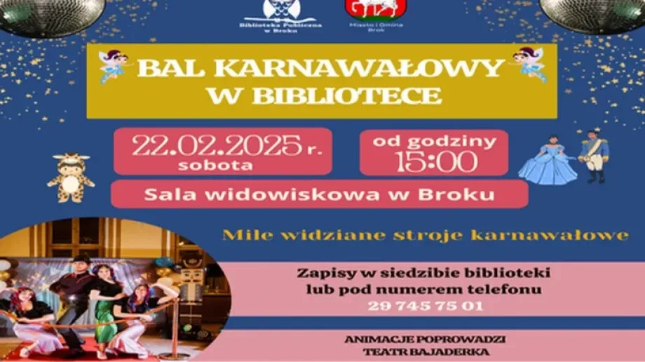 Bal karnawałowy w bibliotece w Broku
