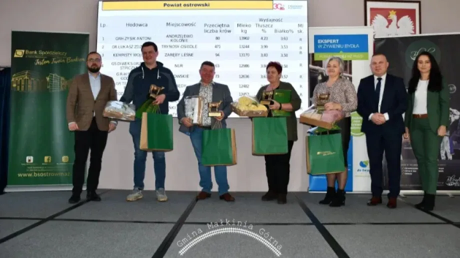 Najlepsi hodowcy bydła mlecznego z Gminy Małkinia Górna nagrodzeni! (zdjęcia)