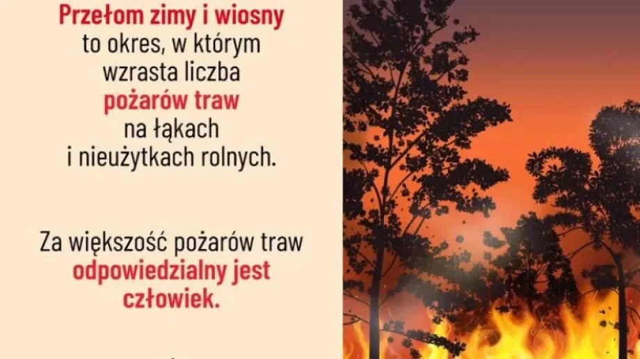 Wypalanie traw - nielegalne i surowo karane