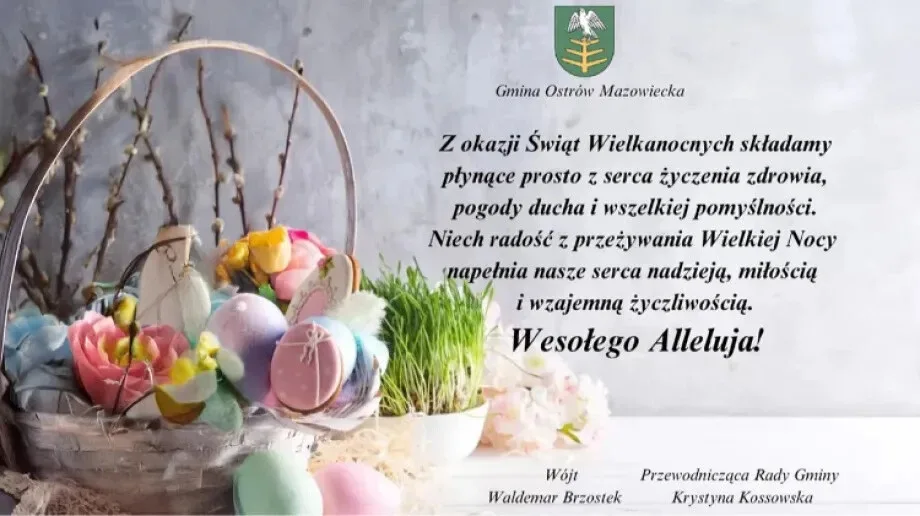 Życzenia władz samorządowych Gminy Ostrów Mazowiecka