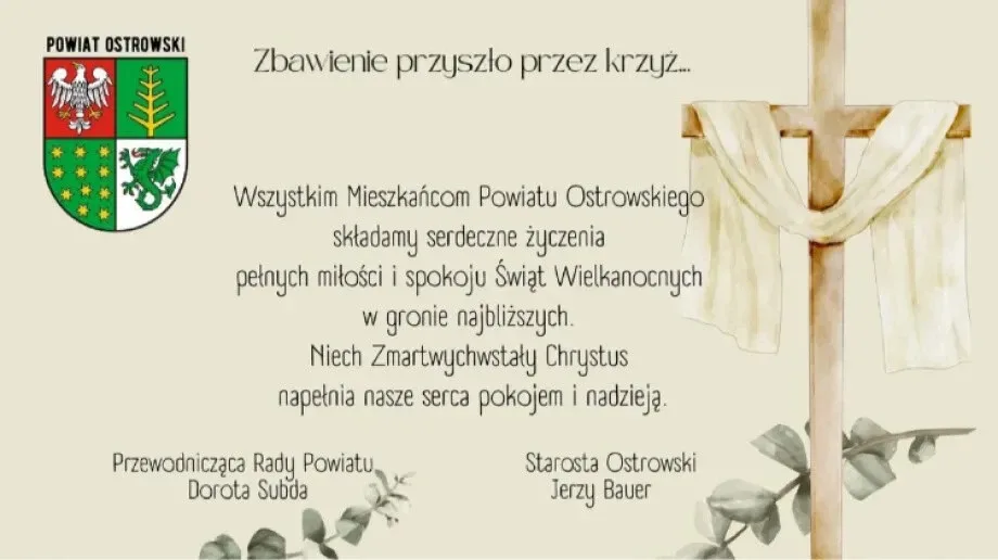 Życzenia władz samorządowych Powiatu Ostrowskiego