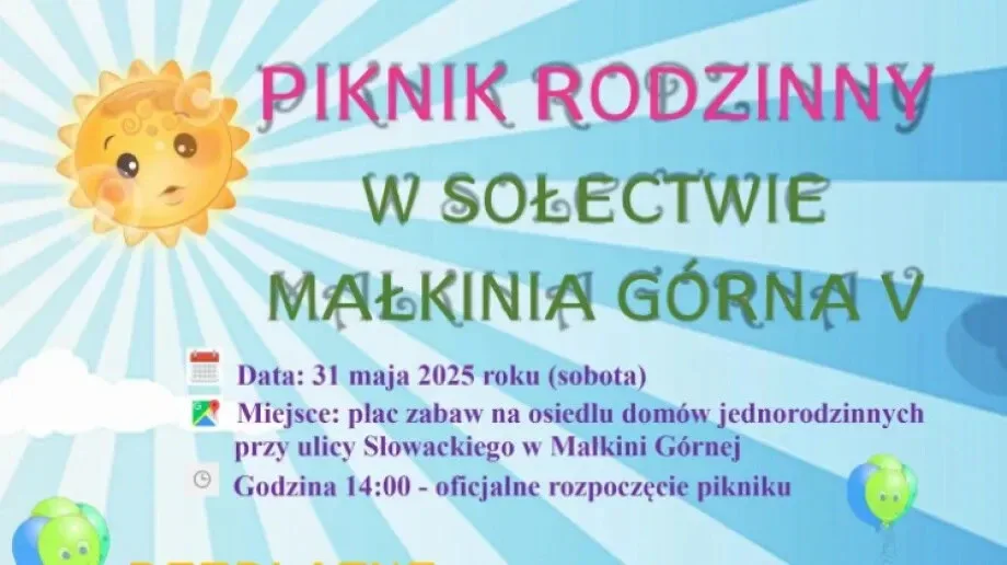 Rodzinne świętowanie w Małkini Górnej. Piknik z okazji Dnia Dziecka