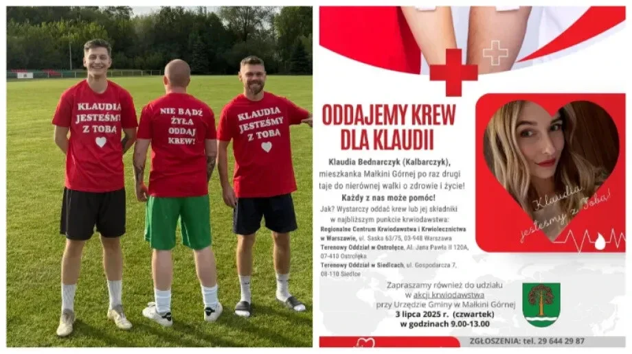 MKS Małkinia. Mecz i pomoc Klaudii