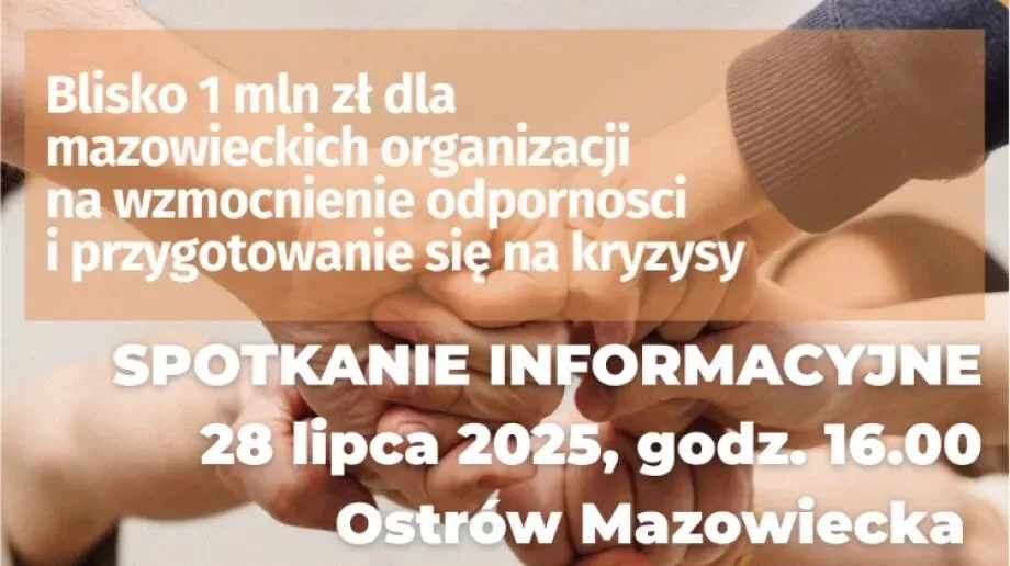 Kasa dla aktywnych z Mazowsza. W Ostrowi opowiedzą, jak zdobyć 12 tysięcy