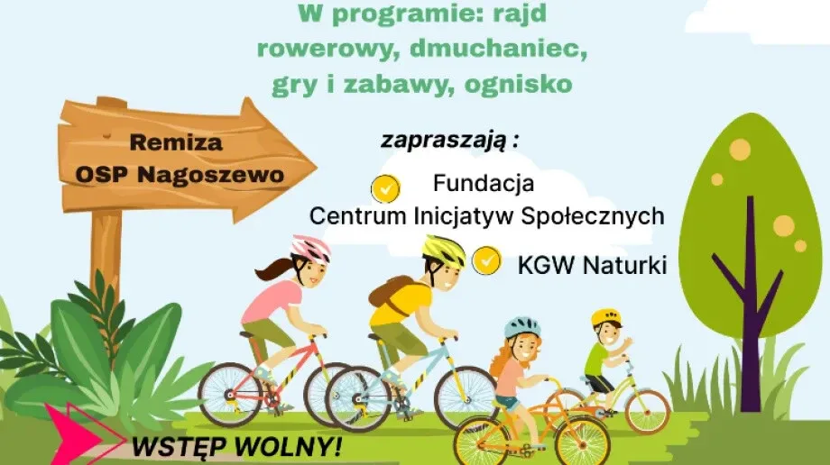 Rodzinny Rajd Rowerowy w Nagoszewie. Będzie sport, zabawa i ognisko