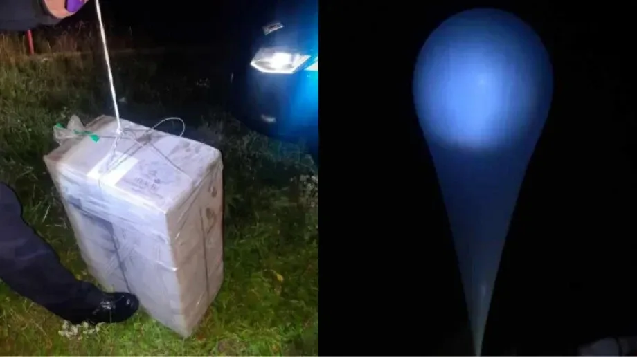 Nietypowy przemyt pod Ostrowią. Balon niósł 30 tysięcy sztuk papierosów (zdjęcia)