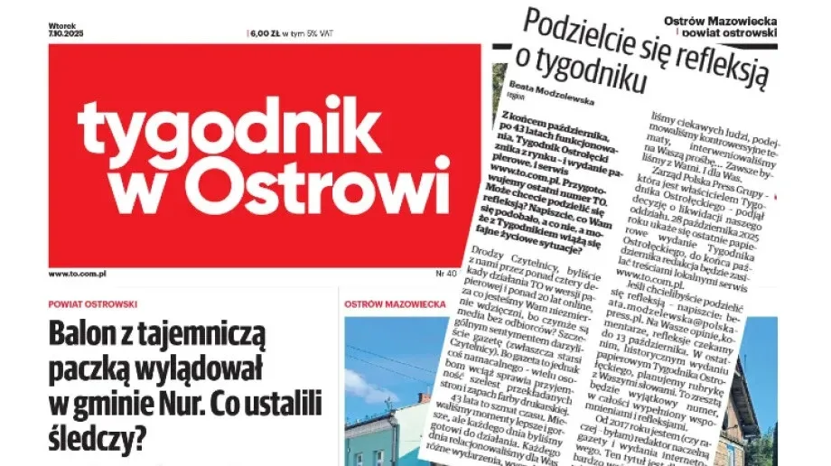 Żegnamy 'Tygodnik w Ostrowi'. Wyślij swoje wspomnienia