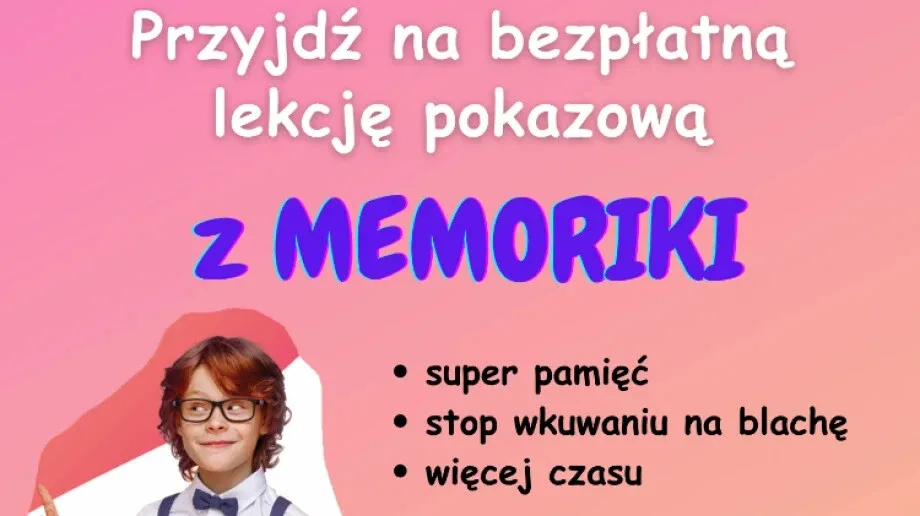 Superpamięć i mniej stresu. W sobotę pokazowe zajęcia z MEMORIKI