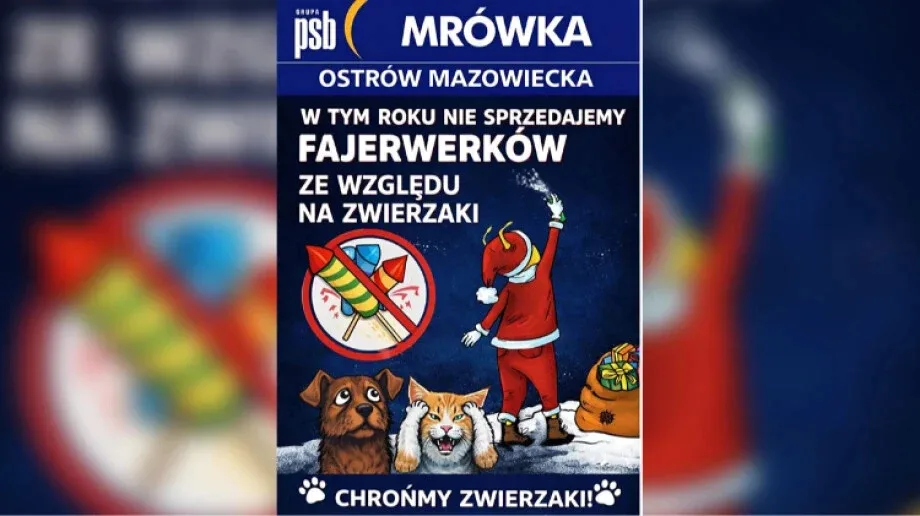Sylwestrowa decyzja PSB Mrówka w Ostrowi Mazowieckiej: 'Nie sprzedamy fajerwerków'