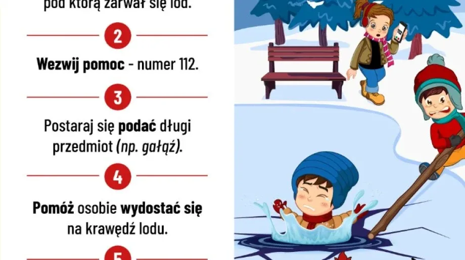 Zamarznięte akweny to pułapka! Nie ryzykuj