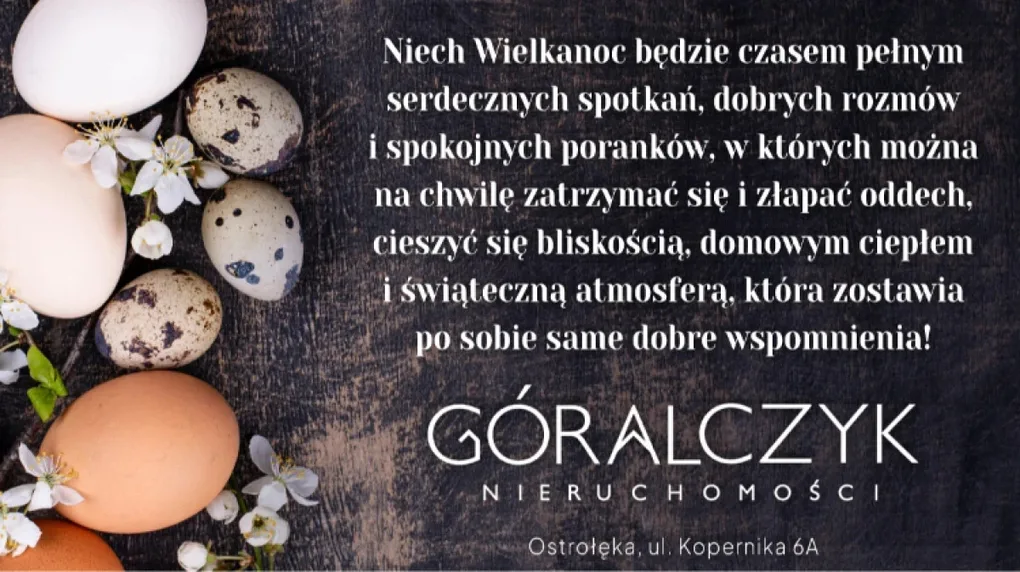 Życzenia od firmy Góralczyk Nieruchomości