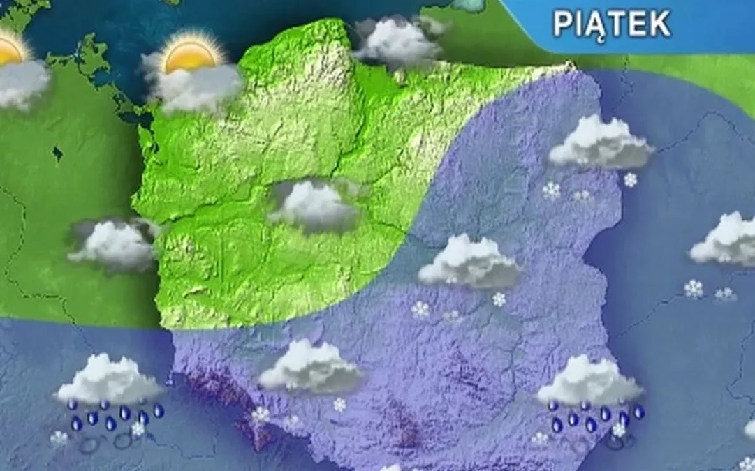 Piątek raczej pochmurny, na wschodzie śnieg i śnieg z deszczem (wideo)