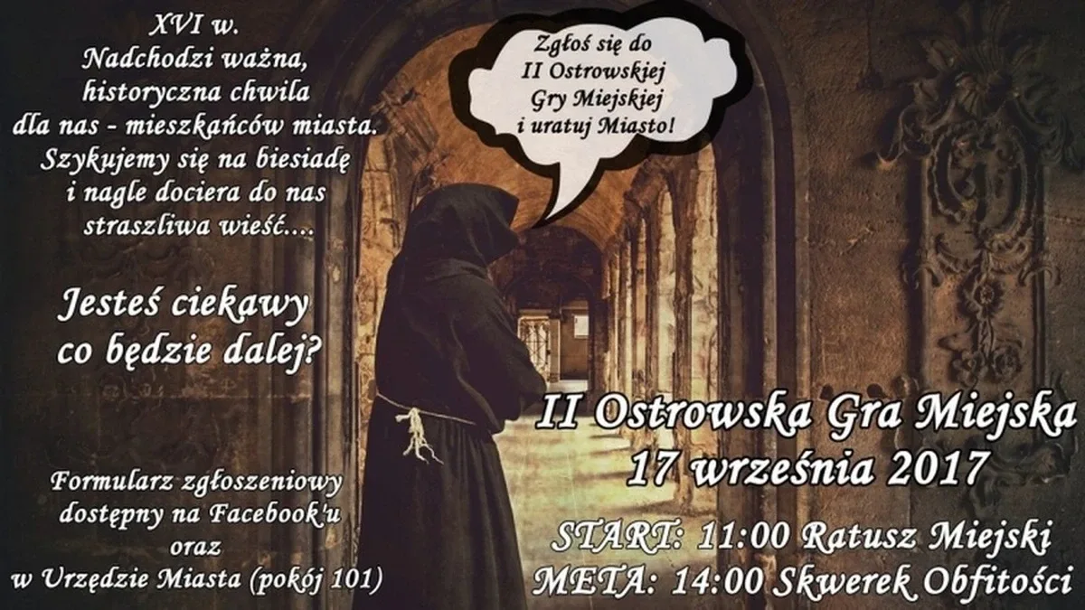 Zapisz się już dziś. Rusza II Ostrowska Gra Miejska