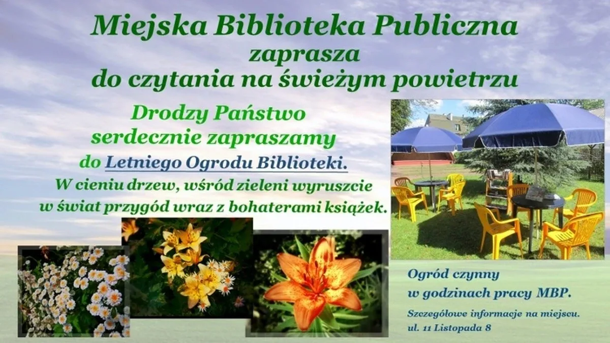 Czytaj na świeżym powietrzu. Letni ogród biblioteki już dostępny