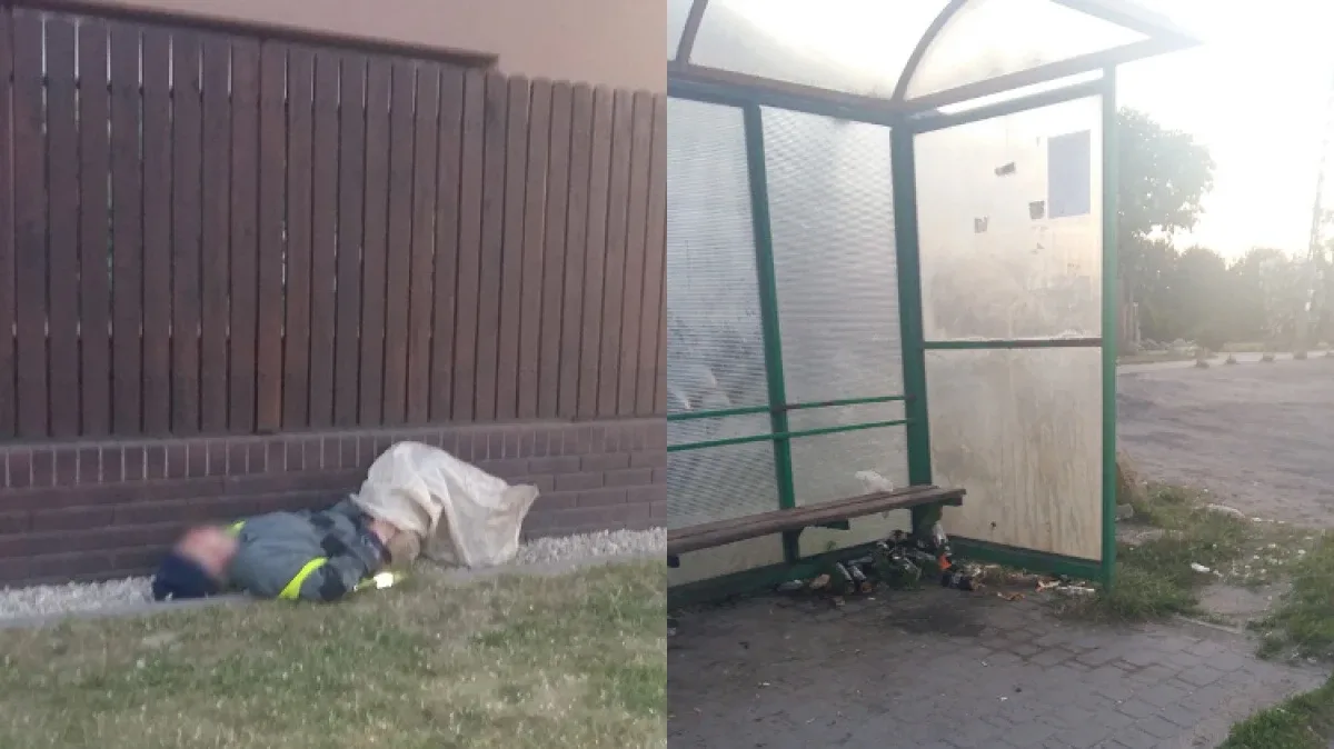 Skrzynka skarg: przystanek przy ul. Różańskiej okupowany przez pijaczków