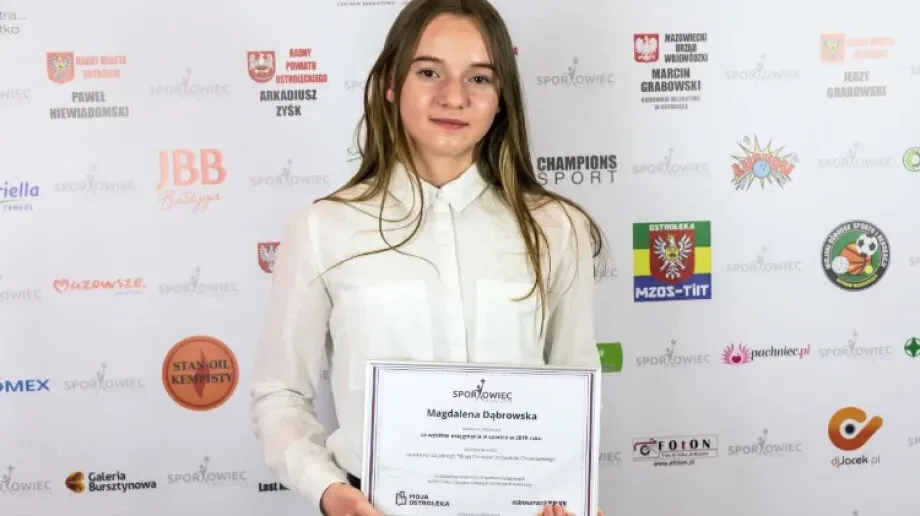 Sportowiec Roku 2019: Magdalena Dąbrowska wyróżniona przez redaktora naczelnego portalu Moja Ostrołęka (wideo)