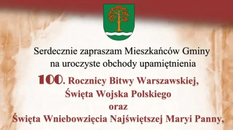 Małkinia Górna - 15 sierpnia odbędą się obchody upamiętniające Bitwę Warszawską