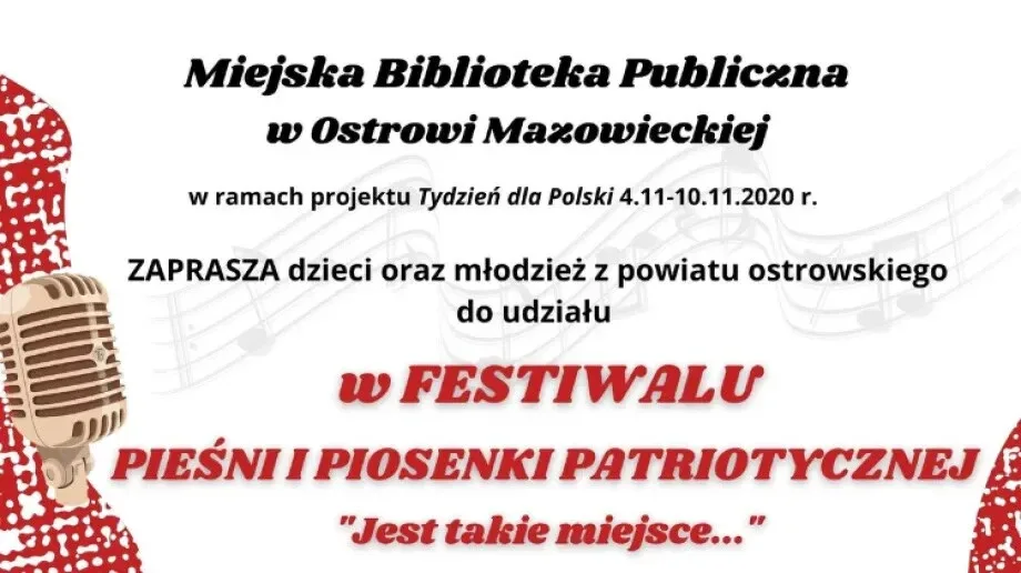 MBP: Weź udział w festiwalu Pieśni i Piosenki Patriotycznej