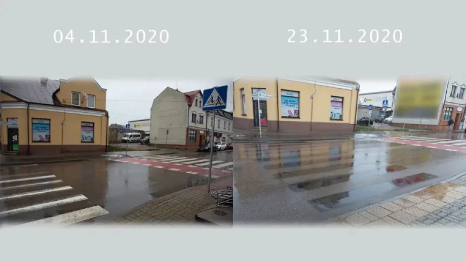 Podwójne przejście dla pieszych w Ostrowi Mazowieckiej. Postanowiono 'rozwiązać problem'