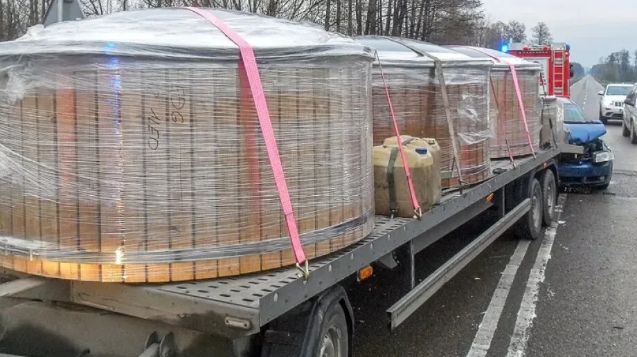 Wypadek na trasie Łomża - Ostrów Mazowiecka