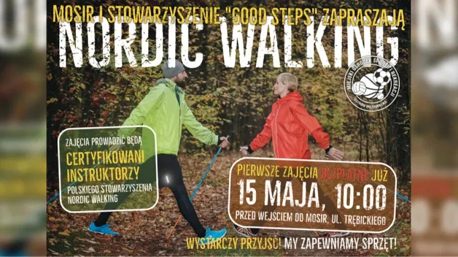 MOSiR Ostrów Mazowiecka i stowarzyszenie 'Good Steps' zapraszają na zajęcia nordic walking