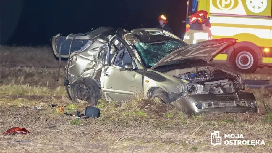 Śmiertelny wypadek na trasie Ostrów Mazowiecka -Ostrołęka (zdjęcia)
