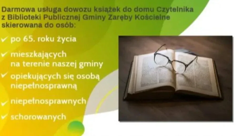 'Książka na telefon' - usługa Biblioteki Publicznej Gminy Zaręby Kościelne