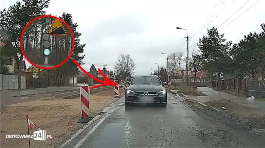Zajechał drogę i denerwował się, że musi wycofać (wideo)