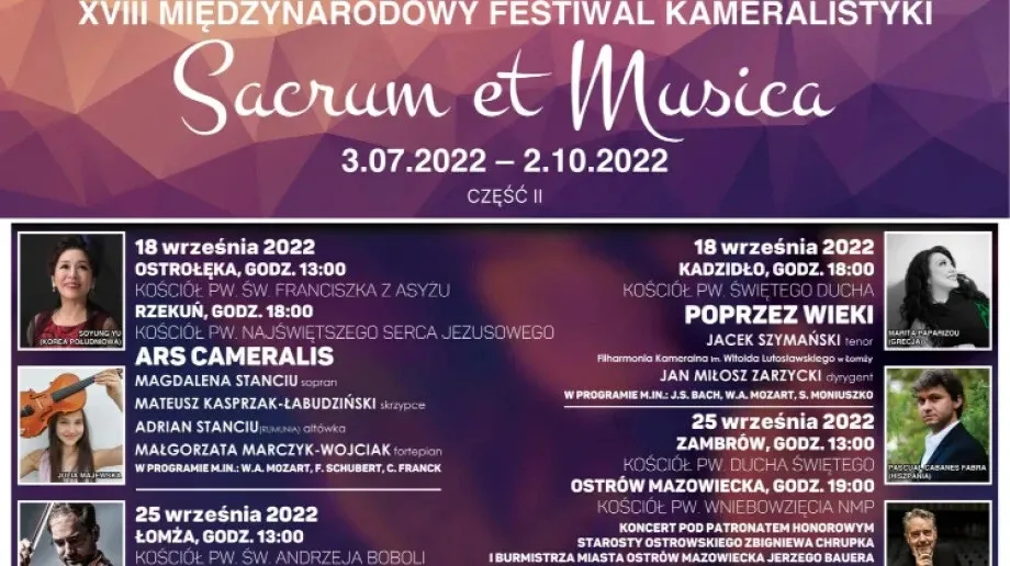 Międzynarodowy Festiwal Kameralistyki - Sacrum et Musica w Ostrowi Mazowieckiej