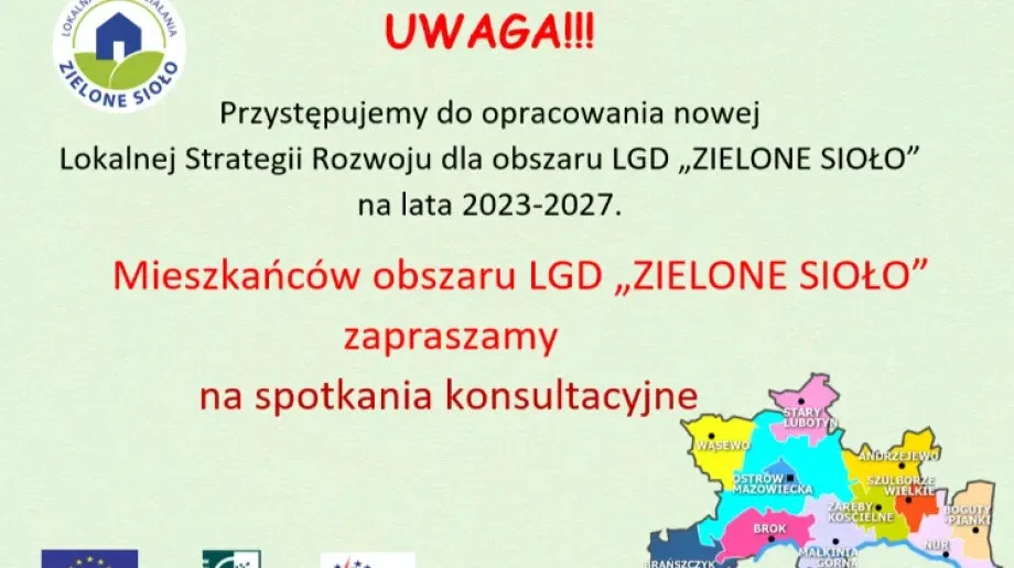 Prace nad nową Lokalną Strategią Rozwoju na lata 2023 - 2027 dla obszaru LGD 'Zielone Sioło'. Harmonogram spotkań 