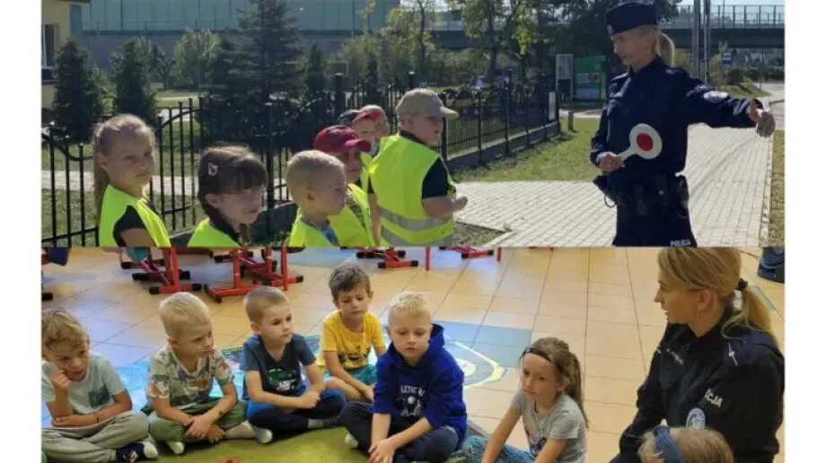 Funkcjonariusze tłumaczą jak powinna wyglądać 'Bezpieczna droga do szkoły'