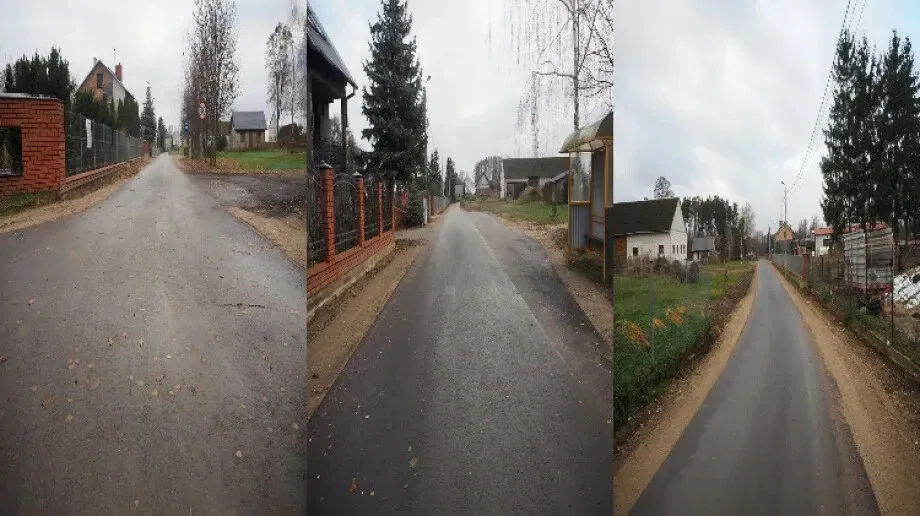 Odcinek drogi gminnej nr 26112W w Przeździecko-Lenartach po remoncie 