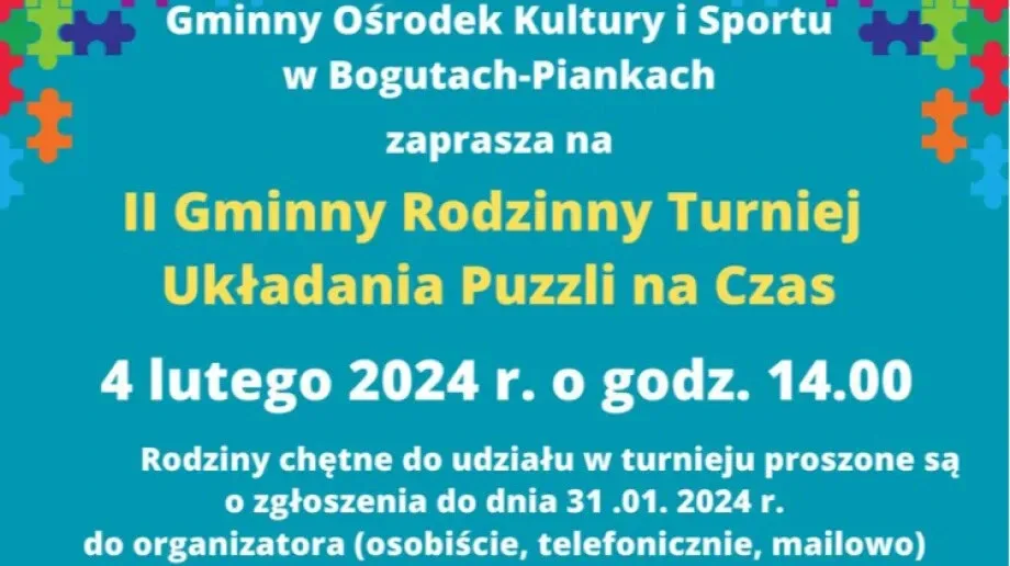 Gmina Boguty-Pianki zaprasza miłośników układania puzzli na turniej