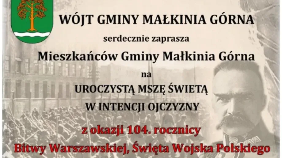 Wójt Gminy Małkinia Górna zaprasza na uroczystości gminne