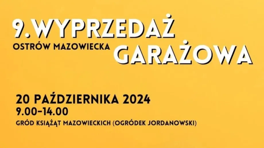 Daj drugie życie swoim rzeczom. Przyjdź na wyprzedaż garażową