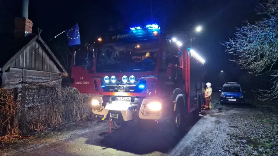 Nietypowa interwencja w Glinie. Na miejscu pracowała policja oraz straż pożarna