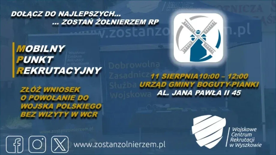 Chcesz zostać żołnierzem? Przyjdź do mobilnego punktu w Bogutach‑Piankach