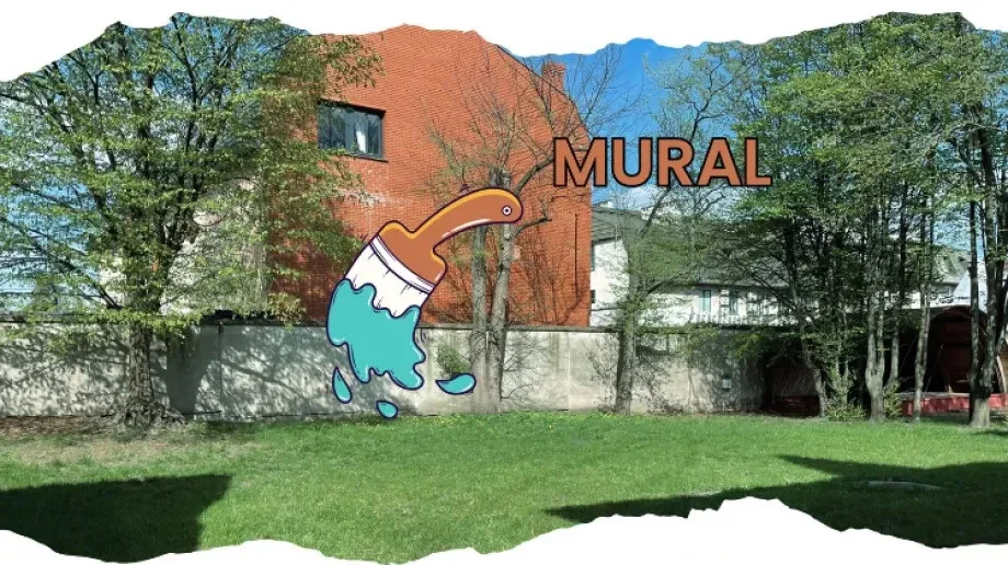 Malowanie muralu w bibliotecznym ogrodzie. Nie masz planów? Weź pędzel i maluj!