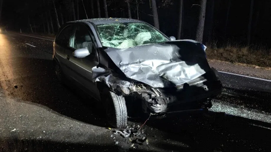 Wypadek na trasie Brok - Poręba. Jedna osoba poszkodowana