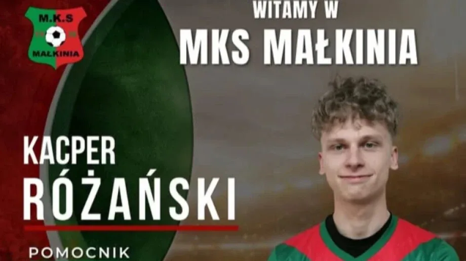 Kacper Różański w MKS Małkinia. 20-latek z Ostrovii ma wnieść szybkość do ofensywy