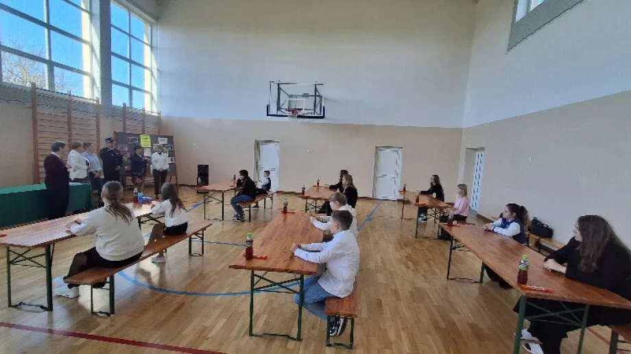 Gminne eliminacje Ogólnopolskiego Turnieju Wiedzy Pożarniczej 'Młodzież Zapobiega Pożarom' w Starej Ruskołęce (zdjęcia)