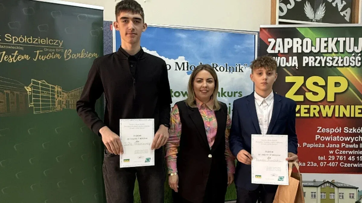 Sukces uczniów ZPO w Wąsewie w konkursie „Bardzo Młody Rolnik”