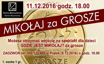 Spektakl za grosze: 'Gdzie jest Mikołaj?'